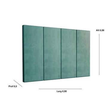 Imagem de Painel Cabeceira Cama Solteiro 0,90 Million Azul Comprar - Comprar Móv