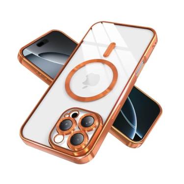 Imagem de IAIYOXI Capa magnética transparente para iPhone 12 com proteção total da lente da câmera, compatível com MagSafe, capa de telefone TPU macio, antiarranhões à prova de choque para mulheres Gilrs Men
