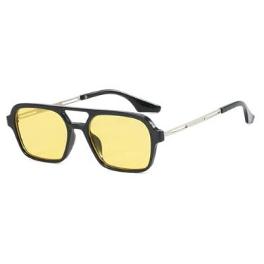 Imagem de Óculos de Sol com Ponte Dupla UV400 Feminino Rosa Degradê Estampa Oca de Leopardo Azul Masculino para Esportes ao Ar Livre, Corrida e Ciclismo, A,6