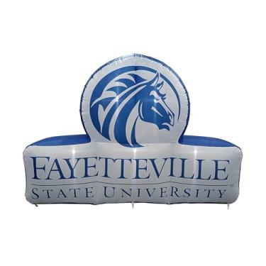 Imagem de FANMATS Mascote inflável HBCU Fayetteville State Broncos - Display inflável autoinflável, soprador e cordões embutidos, logotipo oficial do time - mostre seu espírito durante todo o ano