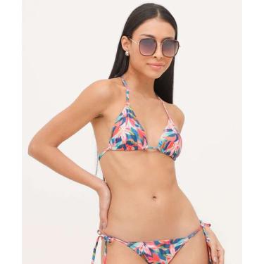 Imagem de Top Biquíni Cortininha Estampa Flores Bojo Removível M-25033 - MARISA,