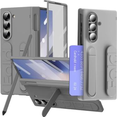 Imagem de NINKI Capa carteira S Pen para Samsung Galaxy Z Fold 7 com proteção de tela e laço, protetor de dobradiça resistente + suporte para Samsung Fold 7 capa de celular com faixa de dedo Z Fold 7 suporte de
