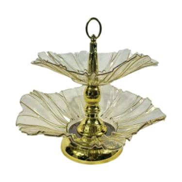 Imagem de Llazsybz Prato de Frutas Pedestal, Bandeja de Servir, Tigela de Oferta, Tigela Decorativa, Prato de Lanches E Doces para Casa, Cozinha, Pães, Lanches, Fazenda, 2 pratos