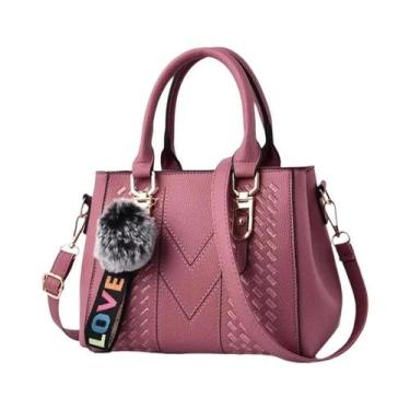 Imagem de Sacola de Couro Bordada para Mulheres - Bolsa Feminina com Detalhe Hai