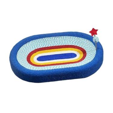 Imagem de KiBcsLic Protetor de móveis para cama e tábua de arranhar para gatos, suprimentos para animais de estimação, arranhador oval para gatos, almofada para brincar,