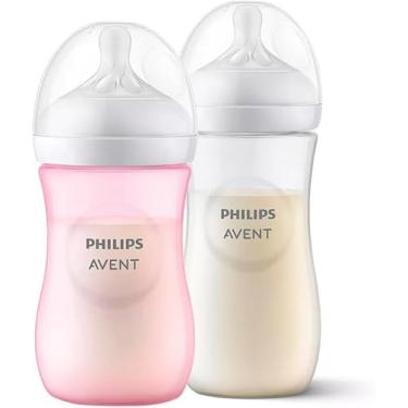Imagem de Kit Mamadeira PhilipsAvent Pétala 3.0 Transparente 330mL e Rosa 260mL ORIGINAL