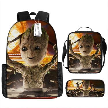 Imagem de Conjunto de mochilas Galaxys Gardians Babys Groots I am Groots Cartoon