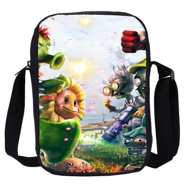 Imagem de Bolsa de ombro Anime Plants vs Zombies Oxford 16x6x24cm