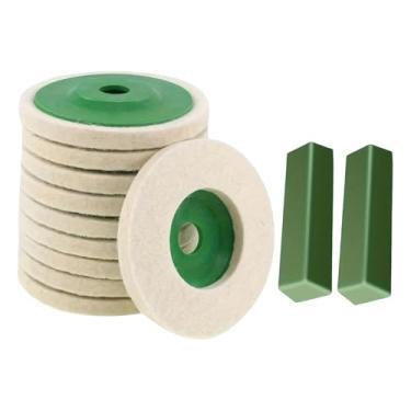 Imagem de ＡＷＨＡＯ Conjunto de 12 Discos de Polimento de Lã Eficientes E Práticos para Esmerilhadeiras Angulares.