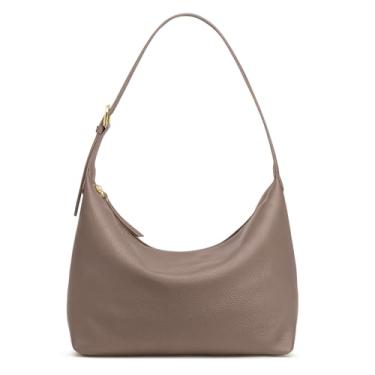 Imagem de Kattee Bolsas Hobo femininas de couro legítimo, bolsa de ombro para trabalho casual, Caqui, Medium, Versátil e moderna