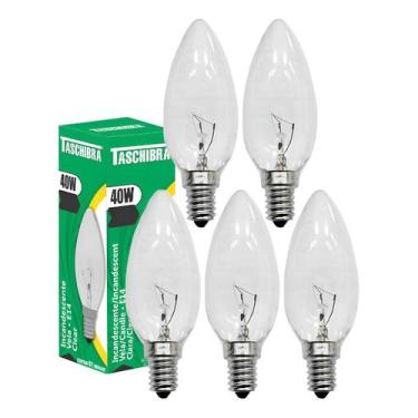 Imagem de 5 Lâmpada Incandescente Taschibra Vela 40w 2700k E14 127v