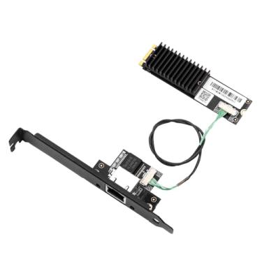 Imagem de Placa Ethernet de 10 Gigabit, chave M.2 B+M para adaptador de rede RJ45, chip AQC113 10G/5G/2,5G/1G/100M NIC multi-Gig para PC de mesa