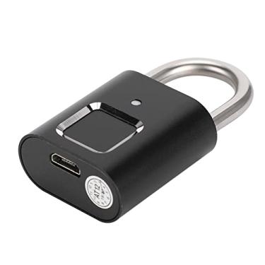 Imagem de aqxreight Cadeado de Segurança Sem Chave Com Impressão Digital Antirroubo Portátil para Mochila de Bagagem Armário Com até 20 Registros de Vida Chave de 60mAh Suas Perdidas Conveniência sobre Seu