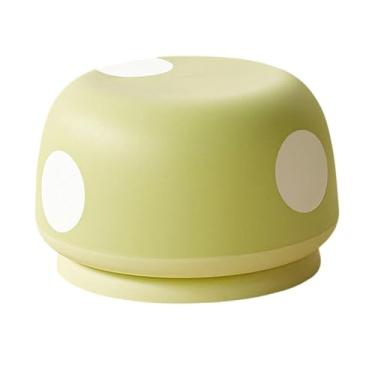 Imagem de Fenteer Puf em formato de cogumelo para usar embaixo da mesa, sofá ou como apoio para os pés. Puf para trocar sapatos, em formato de estábulo com desenho, Verde