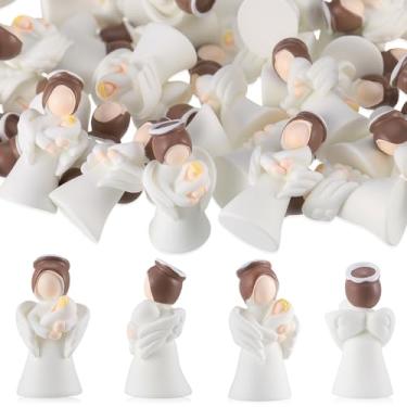 Imagem de Geelin 50 peças de estatuetas de anjo abraçadas de anjo mini resina segurando estatuetas de bebê nova mãe para esposa mãe mulheres