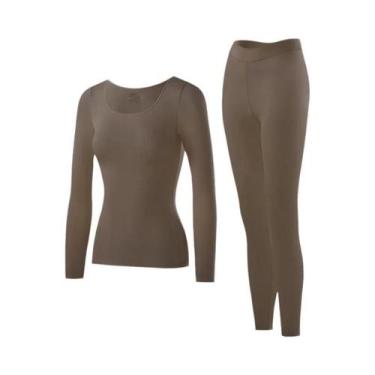 Imagem de Camiseta Térmica Feminina Ultra Fina Sem Costura De Manga Longa Respir