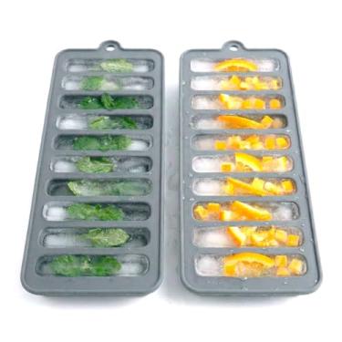 Imagem de Forma de Gelo em Silicone, Kit com 2 Unidades, 26,8x9,3x2cm, Resistente a Altas Temperaturas, para Bebidas, Drinks, Chocolate, Formato Palito, Livre de BPA