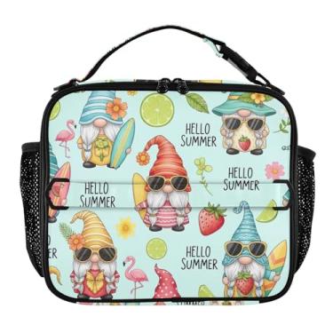 Imagem de Joisal Lancheira colorida de verão para mulheres, meninas, lancheira, personalizada, infantil, masculina, lancheira para trabalho, bolsa térmica macia isolada para escola