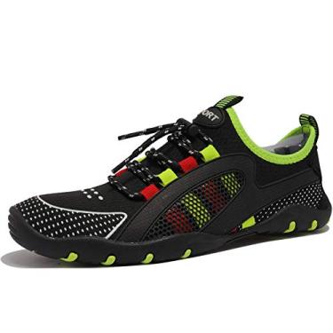Imagem de Tênis masculino e feminino para esportes aquáticos, sem cadarço, de secagem rápida, para piscina, praia, surfe, caminhada, parque aquático, 1-a-a-black, 6.5-7 Women/5-5.5 Men