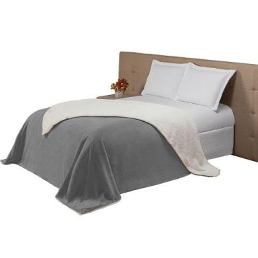 Imagem de Cobertor Manta Sherpa Queen Dupla Face New York - RT MAGAZINE, Cinza