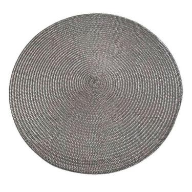 Imagem de Jogo Americano Redondo 4 Lugar Mesa Posta Sousplat Supla - Yang, CINZA