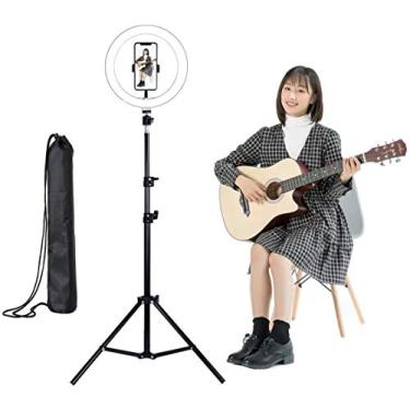 Imagem de Luz de preenchimento ao vivo, anel de luz de enchimento de 25,4 cm, âncora, suporte para celular, luz de LED, luz de beleza, tripé, luz ao vivo, luz de selfie