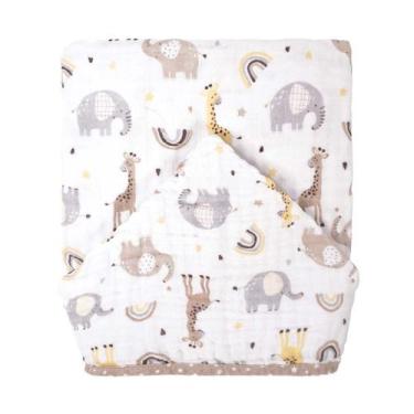 Imagem de Toalha de Banho para Bebê 70 cm x 90 cm Bublim, Girafa Creme