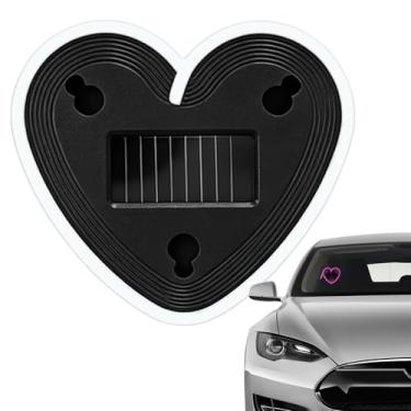 Imagem de Luzes LED para | Iluminação Sem Fio com Energia Solar | Lâmpada De Coração Neon Sem Fios Para Janela Do | Para Condutores Casais Aniversário Dos Namorados Viagem Noturna