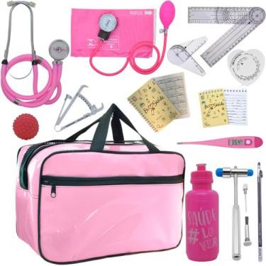 Imagem de Kit Bolsa Fisioterapia Acadêmico Martelo Buck Goniômetro Fita Imc - In