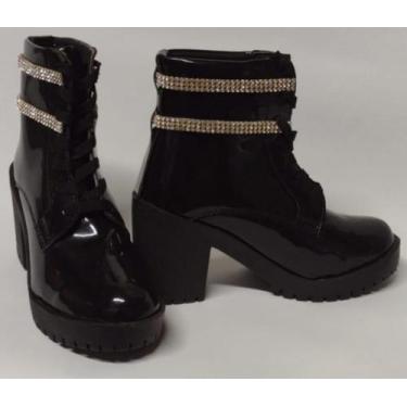 Imagem de Bota Feminina Coturno Feminino Sola Tratorada Feminina Com Extras Pedr