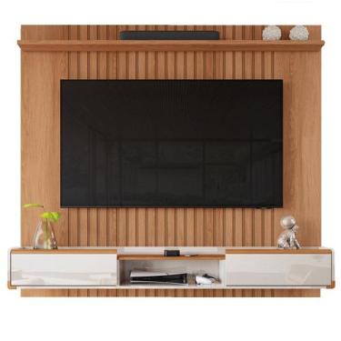 Imagem de Rack Bancada com Painel para Tv de até 70" Ases Jequitiba/Off White - 