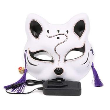 Imagem de Máscara de Meia Face Fox LED Luminosa Brilhante Traje Cosplay Festa Halloween Disco Clube Carnaval Festival Evento Presente com Modos Flash Estável Le