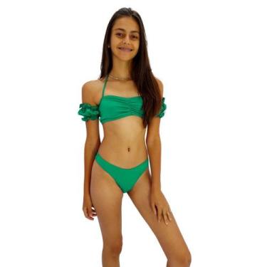 Imagem de Biquini Juvenil De Manguinha Sem Bojo Com Calcina Asa Delta - HYPE MOD