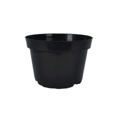Imagem de Vaso Modelo Pote 11 de 430 Ml Para Jardim Decoração Artesanato Cor Preto Plástico