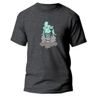Imagem de Camiseta Basica Algodão Premium Estampada Robô Fumaça - Pavesi, Grafit