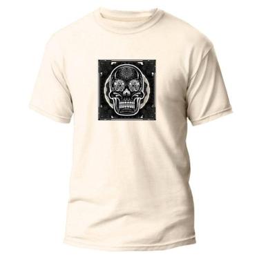 Imagem de  Camiseta Basica Algodão Premium Estampada Caveira Mexicana - Pavesi, 