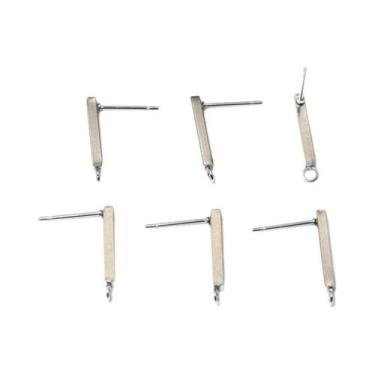 Imagem de Ganchos De Brinco De Aço Inoxidável 10mm 15mm 20pcs Conectores De Tubo