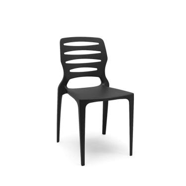 Imagem de Cadeira Ville Preto Empilhável Em Polipropileno Plaxmetal