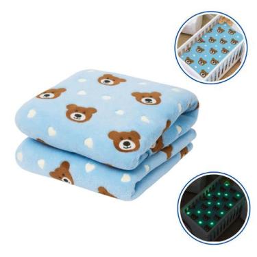 Imagem de Cobertor Infantil Bebê Antialérgico Macio Brilha no Escuro Fleece 110x