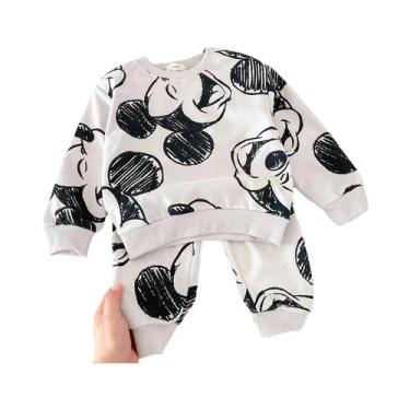 Imagem de Conjunto De Moletom De Manga Comprida Da Minnie Mouse Para Meninas, Li