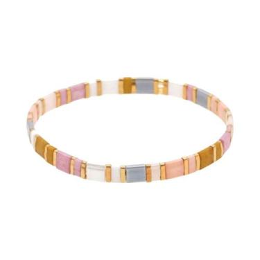 Imagem de Pulseira Boho Feminina Com Contas Miyuki Tila, Joia Artesanal, Present