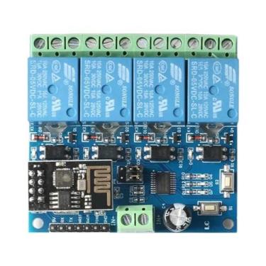 Imagem de Relé WiFi 5V 12V ESP8266 ESP-01 Módulo De Controle Remoto Inteligente 