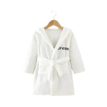 Imagem de Pijamas De Flanela Para Crianças, Robe Macio Com Capuz, Roupas De Dorm