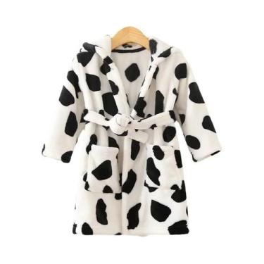 Imagem de Pijamas De Flanela Para Crianças, Robe Macio Com Capuz, Roupas De Dorm