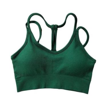 Imagem de Top Esportivo Sem Costura E Elástico Para Mulheres, Sem Costas, Com Al