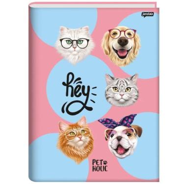 Imagem de Caderno Brochura Universitário Capa Dura 80 Folhas 1 Matéria Pet Holic Jandaia Estampa 6