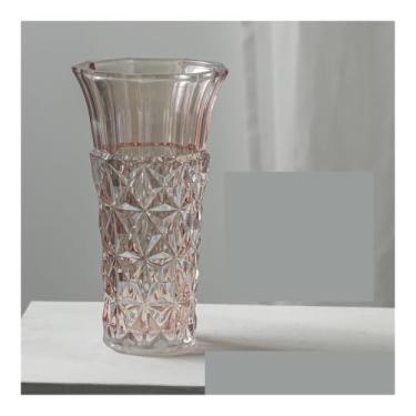 Imagem de Vaso de cristal nórdico decoração de mesa de sala de estar arranjo de flores de água vaso de vidro de grande diâmetro vasos de flores (C)
