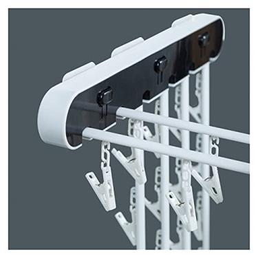 Imagem de 3FLQOOPP 1 rack de armazenamento multifunções tipo pasta simples casa Ush-Type rack dobrável meias multiportas cabides de armazenamento de roupas íntimas (cor: cinza, número de barras: 1)
