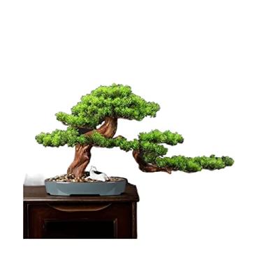 Imagem de SLGGPJBU Plantas Artificiais Grandes Plantas Artificiais Falso Bonsai Planta Falsa para Casa de Fazenda Decoração Rústica de Quarto de Casa, Altura de 39,9 cm Bonsai Pinheiro