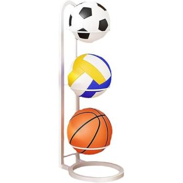 Imagem de Suporte de basquete, armazenamento vertical de bolas de 2/3/4, suporte de bola interno, suporte de exibição de rack de bolas para loja de esportes,